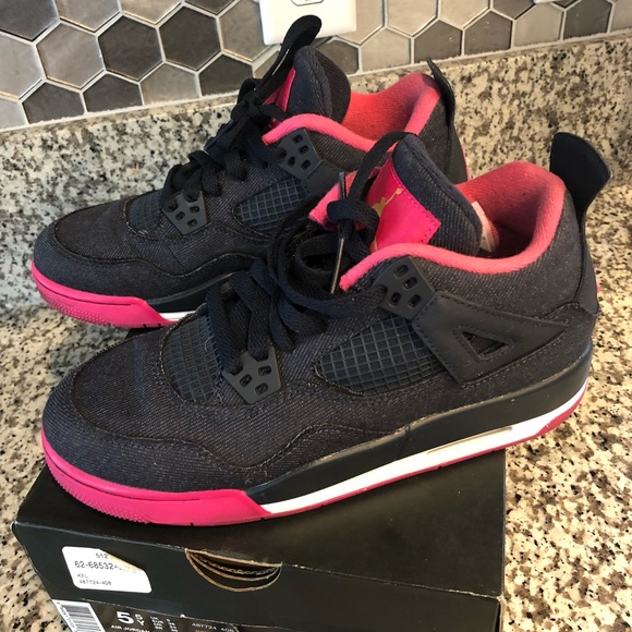 Jordan Shoes | Denim And Pink Ladies Jordans | Poshmark